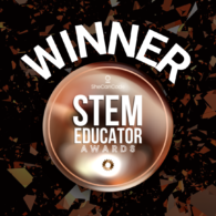 SheCanCode STEM Educator Award winner badge awarded to Groundbreaker Talents for creating pathways into tech careers for young African women.