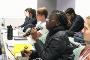 Patience Sitati – Blockchain Summer School Groundbreaker Talent Patience Sitati presenting her group's project at the blockchain summer school
