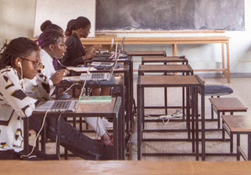 A group of Talents studying in one of the classrooms at the Groundbreaker Campus.